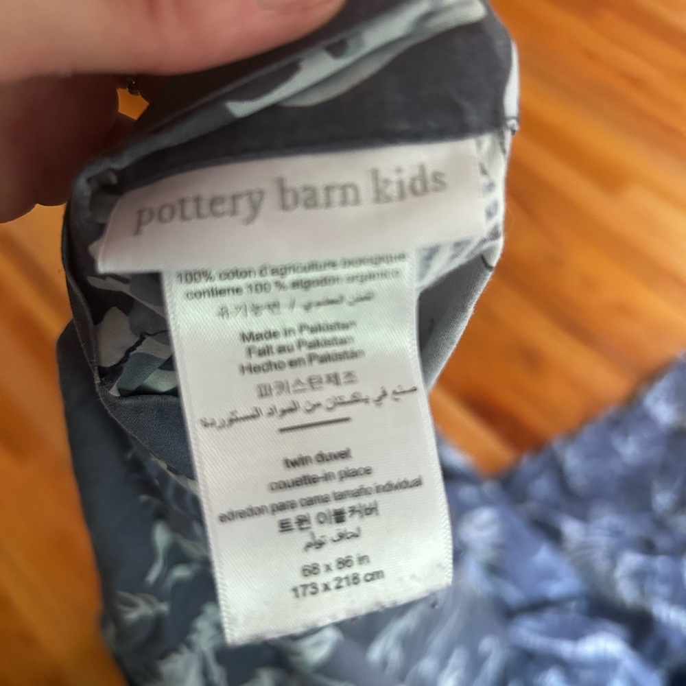 Pottery Barn Kids Navy and White Floral Pajama Set